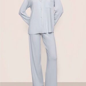 Eberjey Gisele Ice Blue/Ivory Pajama Set